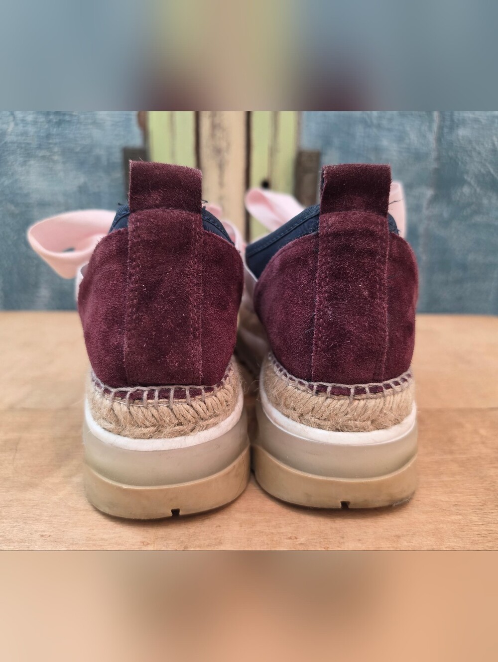 Free People Chapmin Espadrille Sneakers Size 41 Platorms Stacked - Picture 4 of 8